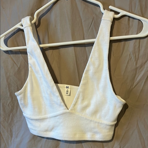 bp Tops - BP White Ribbed Bralette